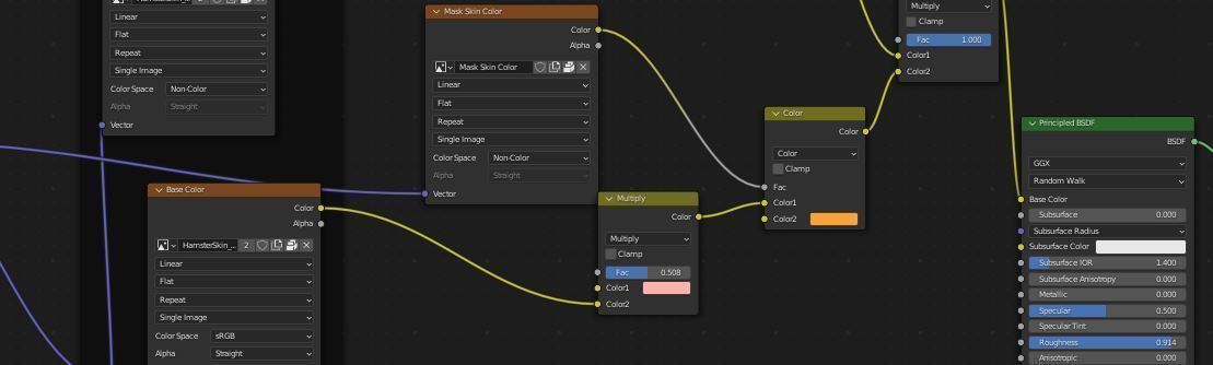 Hamster with Hair Cards and Fur Options Low-poly 3D model_35
