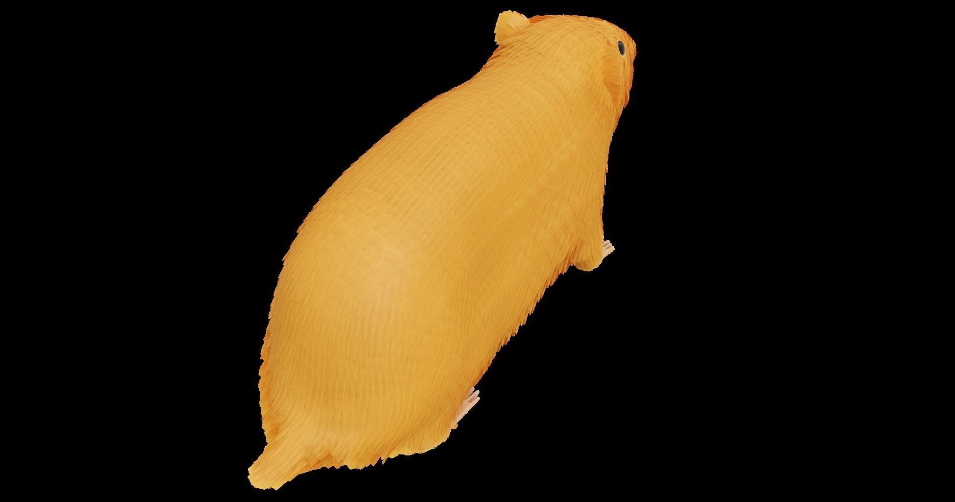 Hamster with Hair Cards and Fur Options Low-poly 3D model_54