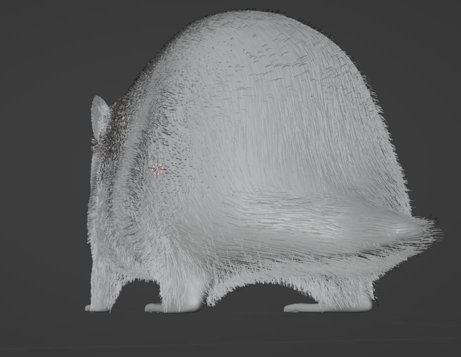 Hamster with Hair Cards and Fur Options Low-poly 3D model_32