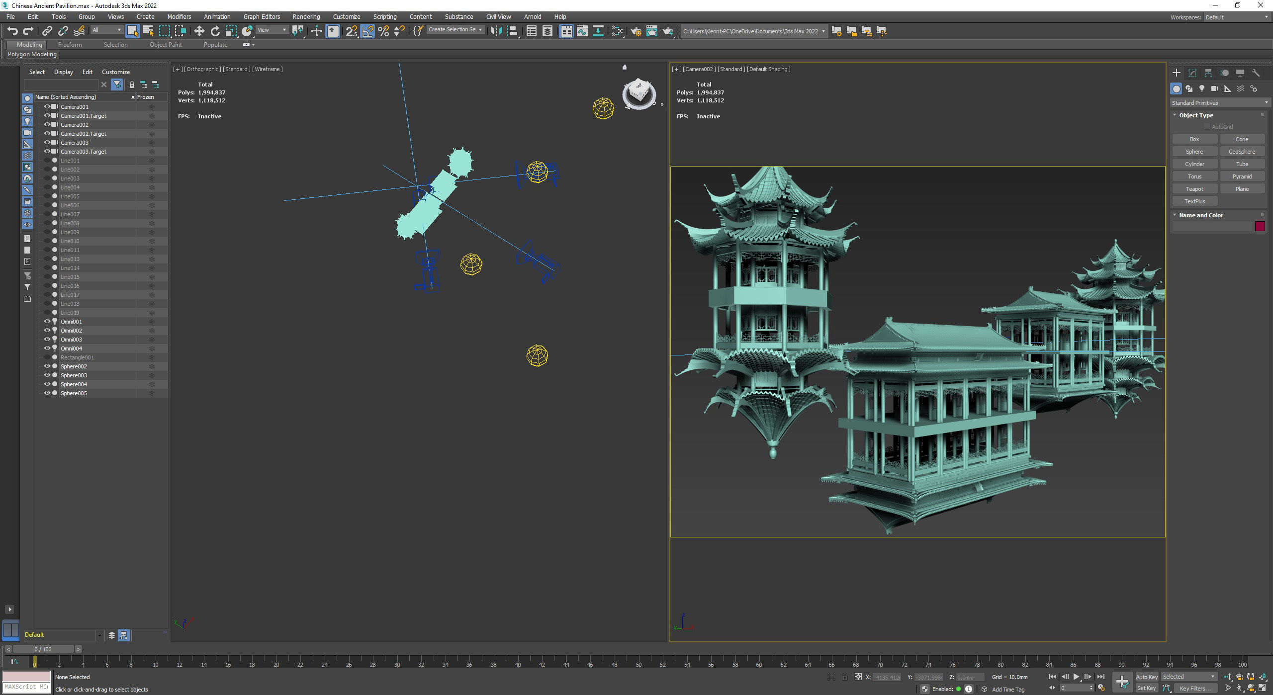Chinese Ancient Pavilion 3D model_2