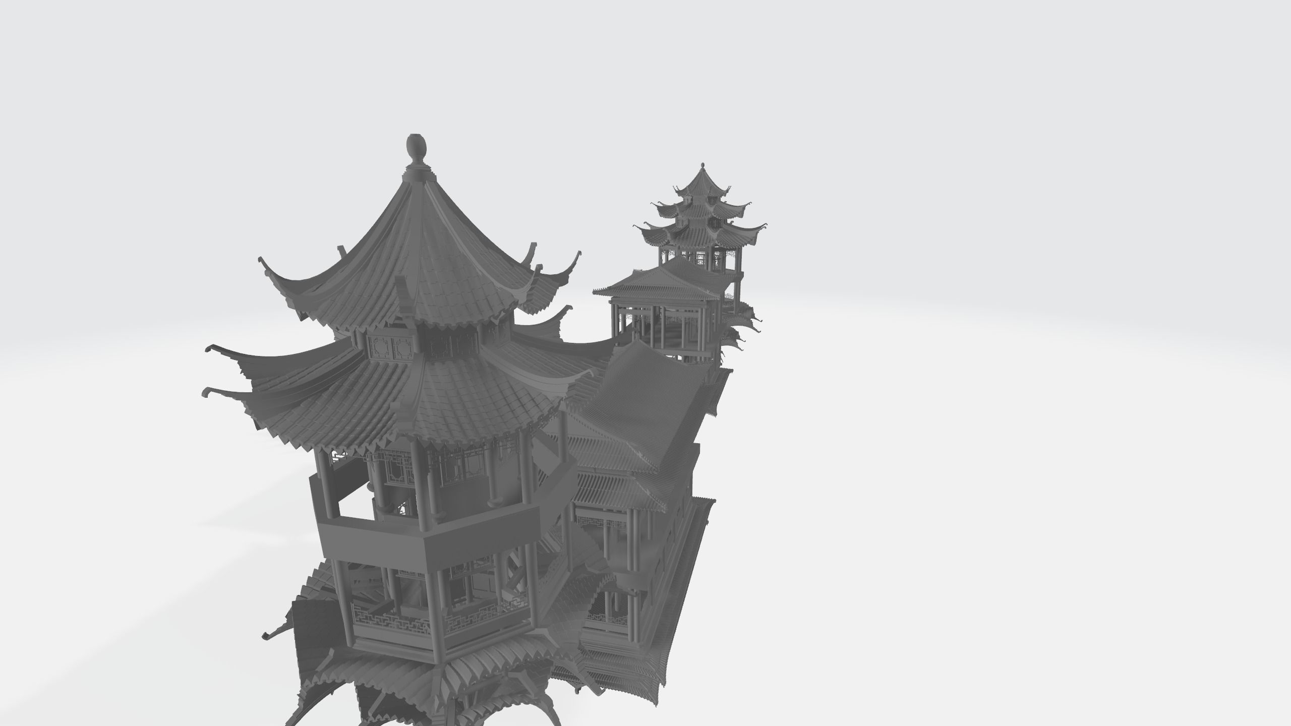 Chinese Ancient Pavilion 3D model_6