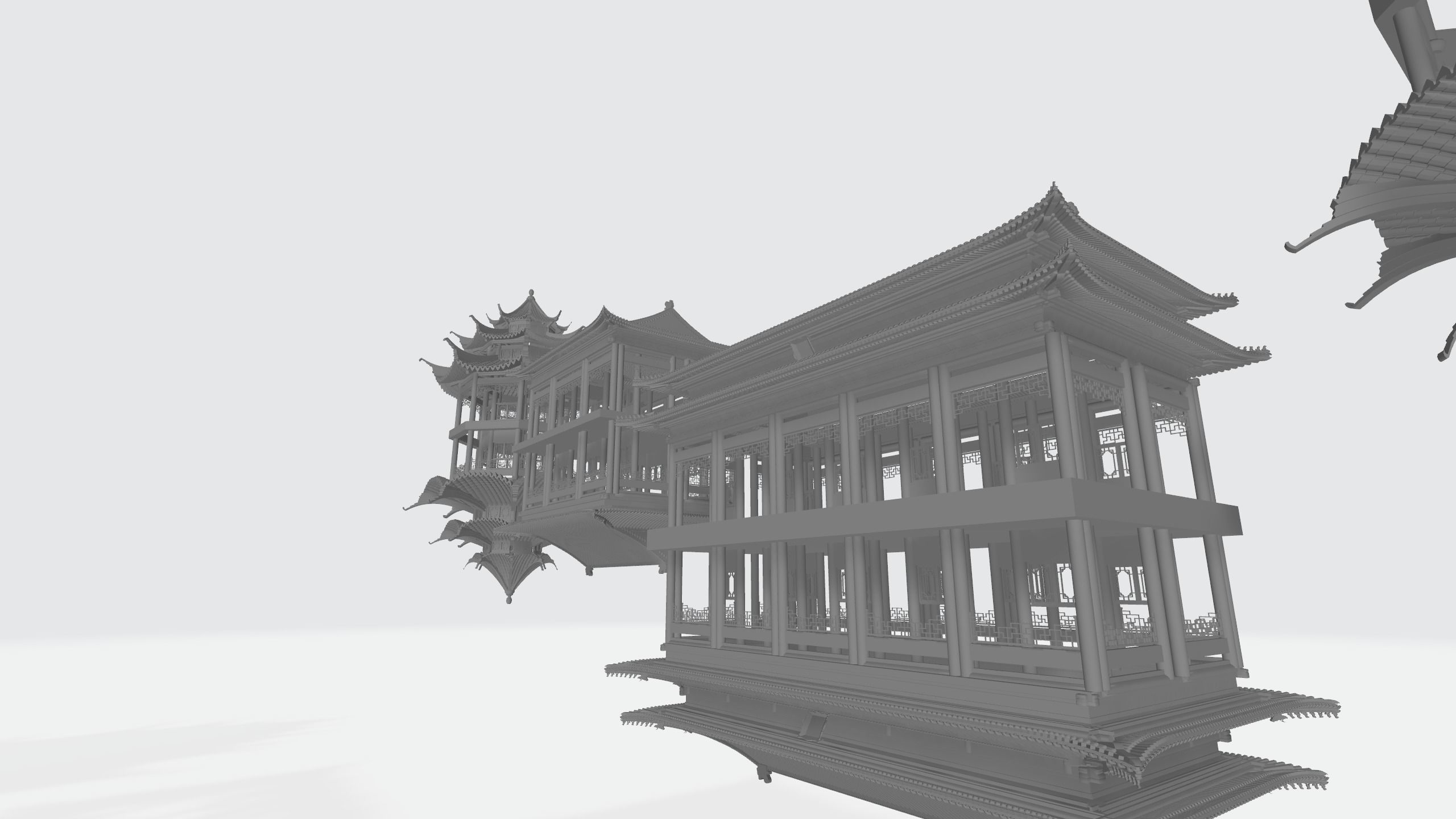 Chinese Ancient Pavilion 3D model_5