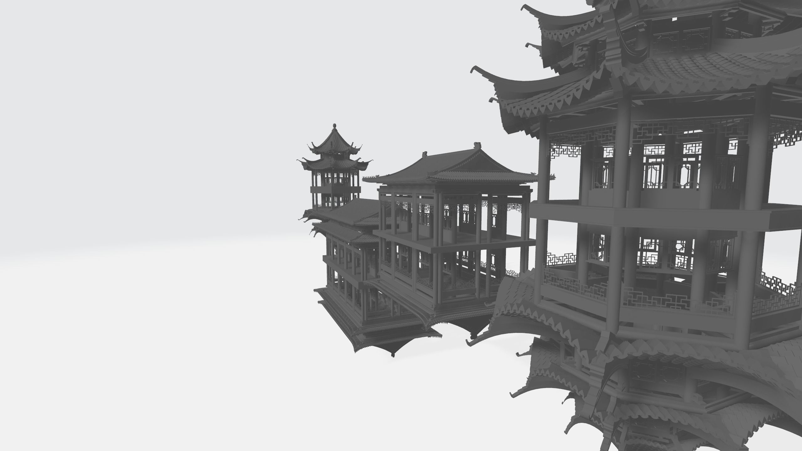 Chinese Ancient Pavilion 3D model_4