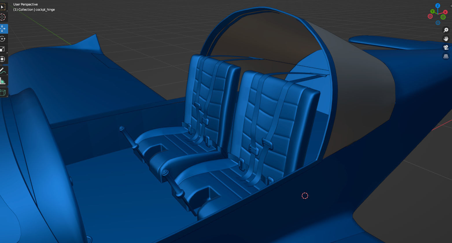 Evector EV 97 ultralight aircraft low-mid poly 3d model Low-poly 3D model_18