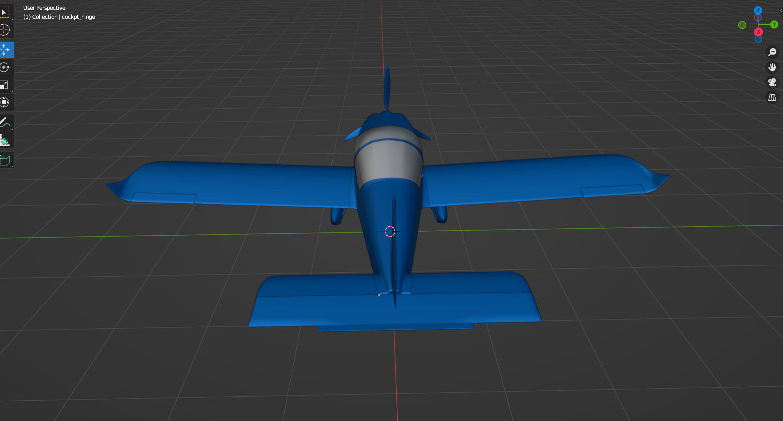 Evector EV 97 ultralight aircraft low-mid poly 3d model Low-poly 3D model_17