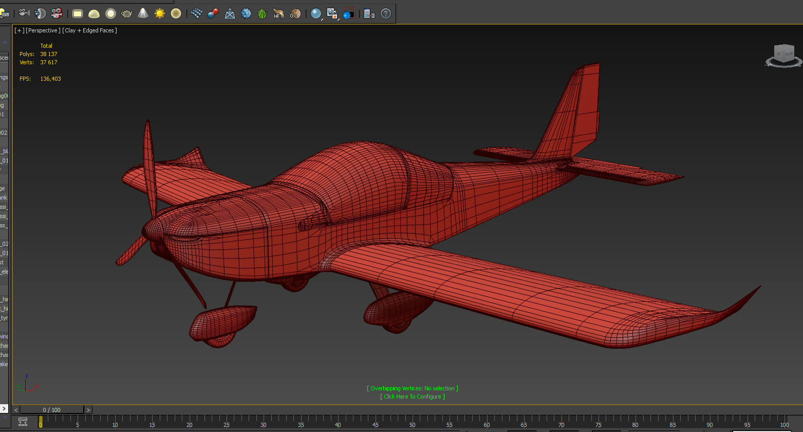 Evector EV 97 ultralight aircraft low-mid poly 3d model Low-poly 3D model_20