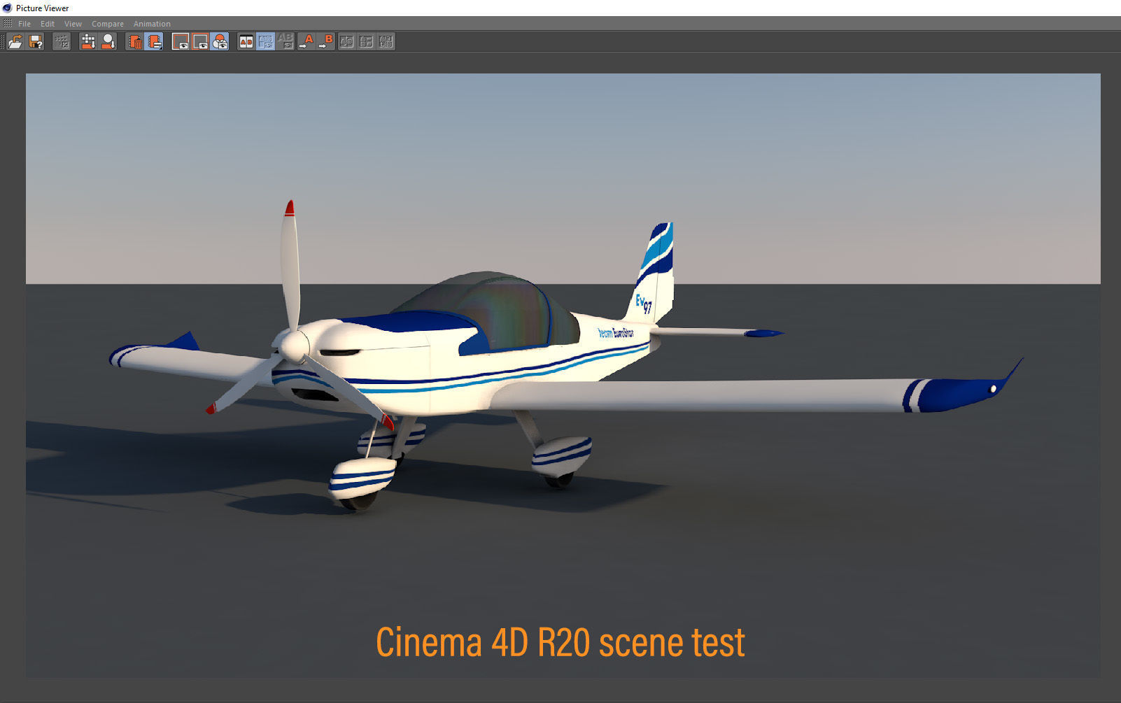 Evector EV 97 ultralight aircraft low-mid poly 3d model Low-poly 3D model_12