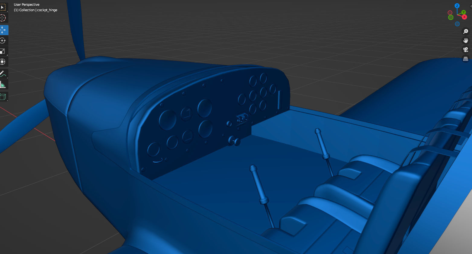 Evector EV 97 ultralight aircraft low-mid poly 3d model Low-poly 3D model_19