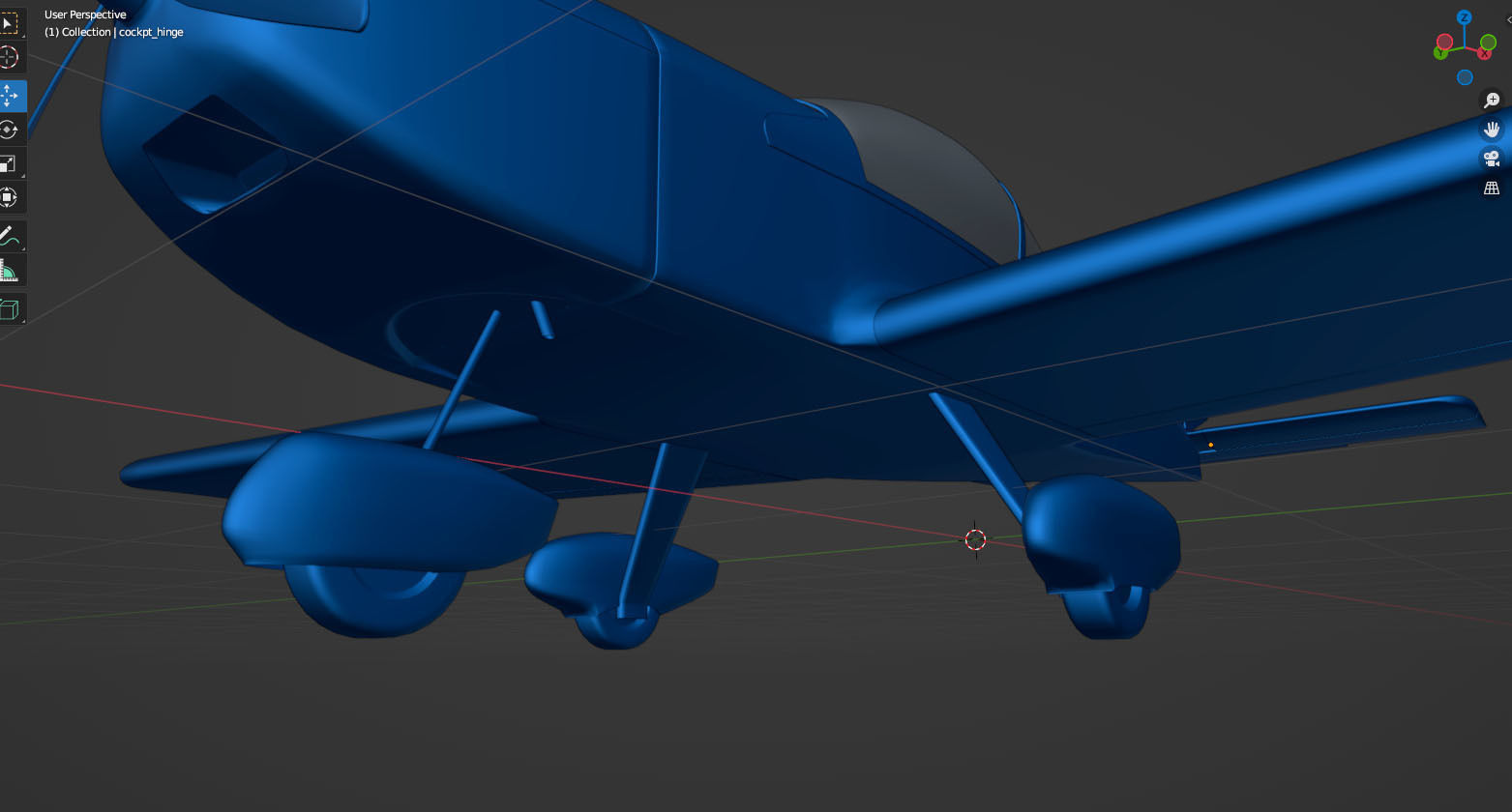 Evector EV 97 ultralight aircraft low-mid poly 3d model Low-poly 3D model_16