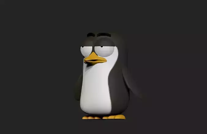 Boring Penguin 3D Print Character