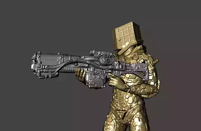 WOLFENSTEIN POWERARMOR LASERKRAFTWERK TNO High-Poly STL 3D print model
