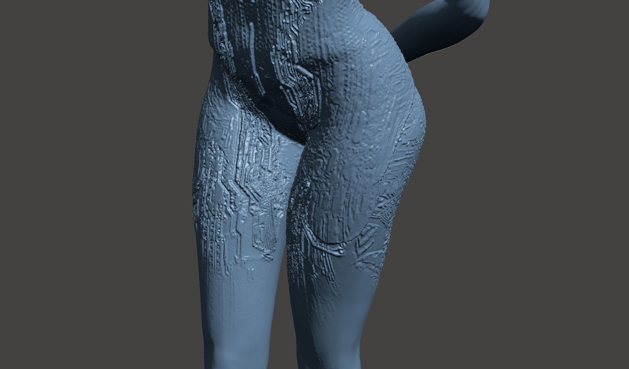 CORTANA HALO 4 - ULTRA HIGH DETAILED SURFACE-GAME ACCURATE STL 3D print model_38