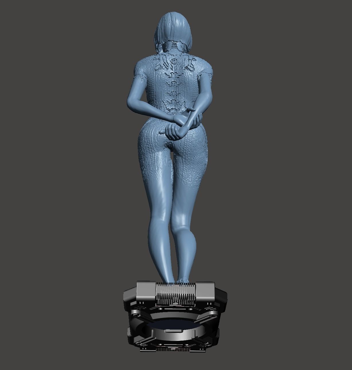 CORTANA HALO 4 - ULTRA HIGH DETAILED SURFACE-GAME ACCURATE STL 3D print model_10