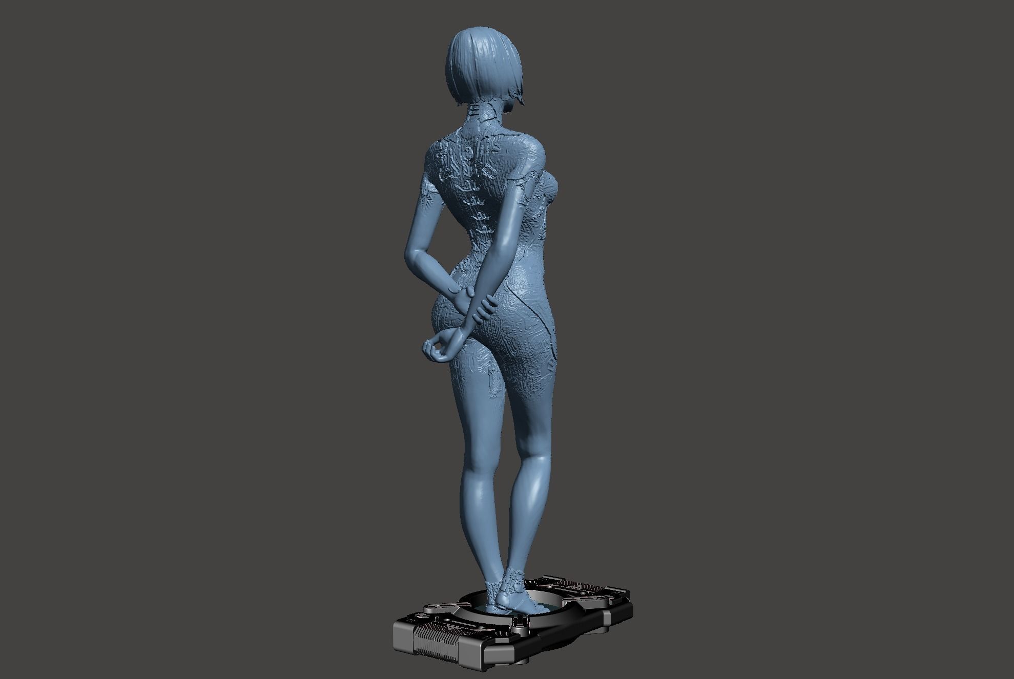 CORTANA HALO 4 - ULTRA HIGH DETAILED SURFACE-GAME ACCURATE STL 3D print model_6