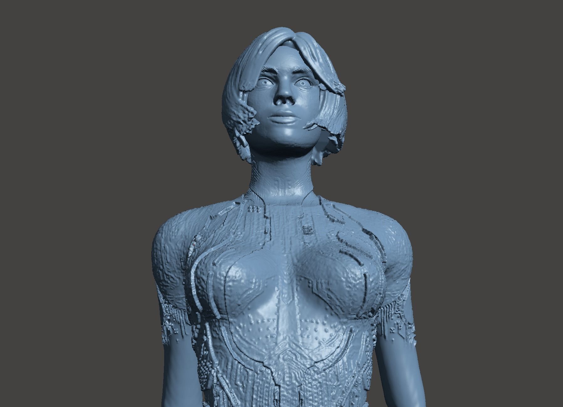 CORTANA HALO 4 - ULTRA HIGH DETAILED SURFACE-GAME ACCURATE STL 3D print model_29