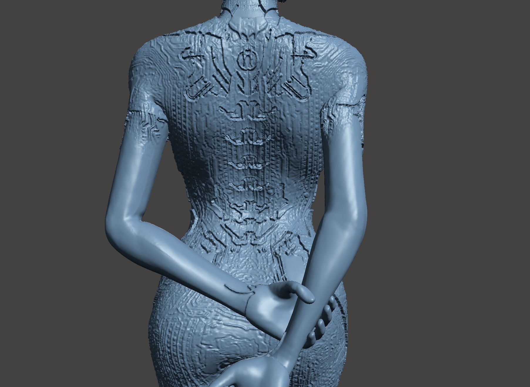 CORTANA HALO 4 - ULTRA HIGH DETAILED SURFACE-GAME ACCURATE STL 3D print model_34