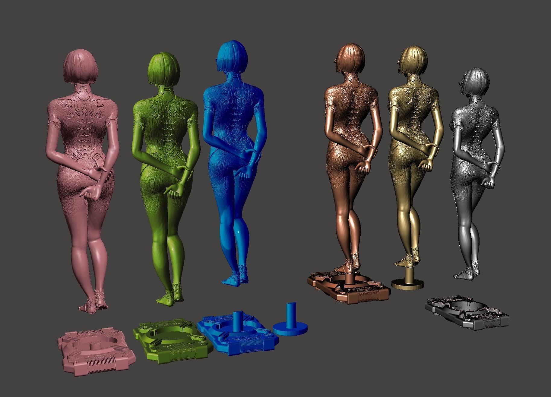 CORTANA HALO 4 - ULTRA HIGH DETAILED SURFACE-GAME ACCURATE STL 3D print model_42