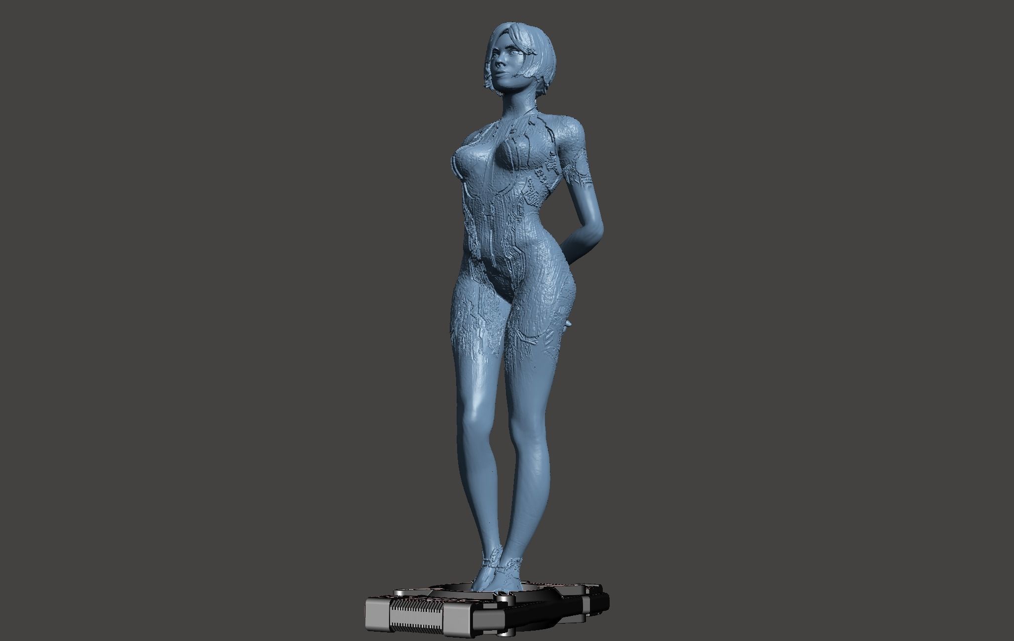 CORTANA HALO 4 - ULTRA HIGH DETAILED SURFACE-GAME ACCURATE STL 3D print model_22