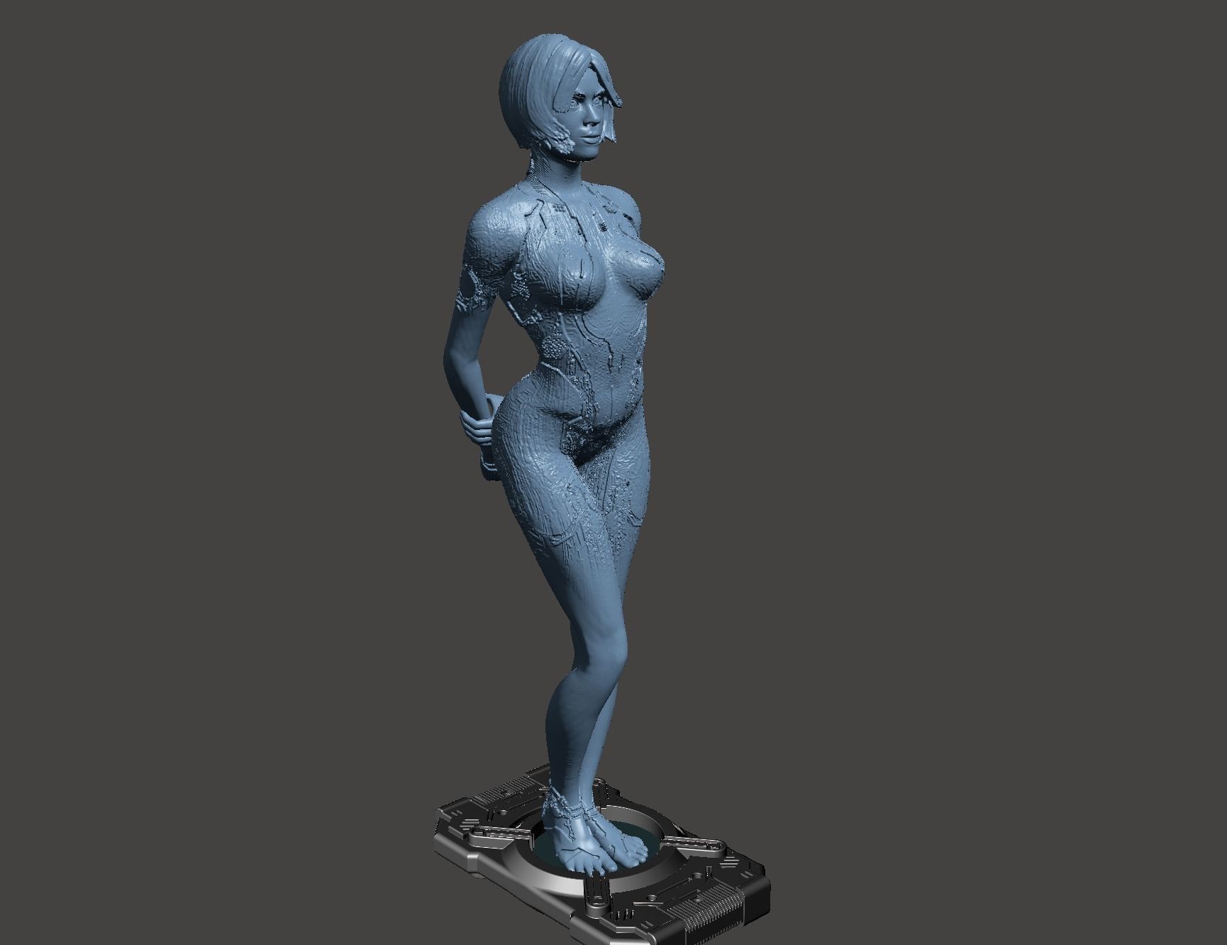 CORTANA HALO 4 - ULTRA HIGH DETAILED SURFACE-GAME ACCURATE STL 3D print model_1
