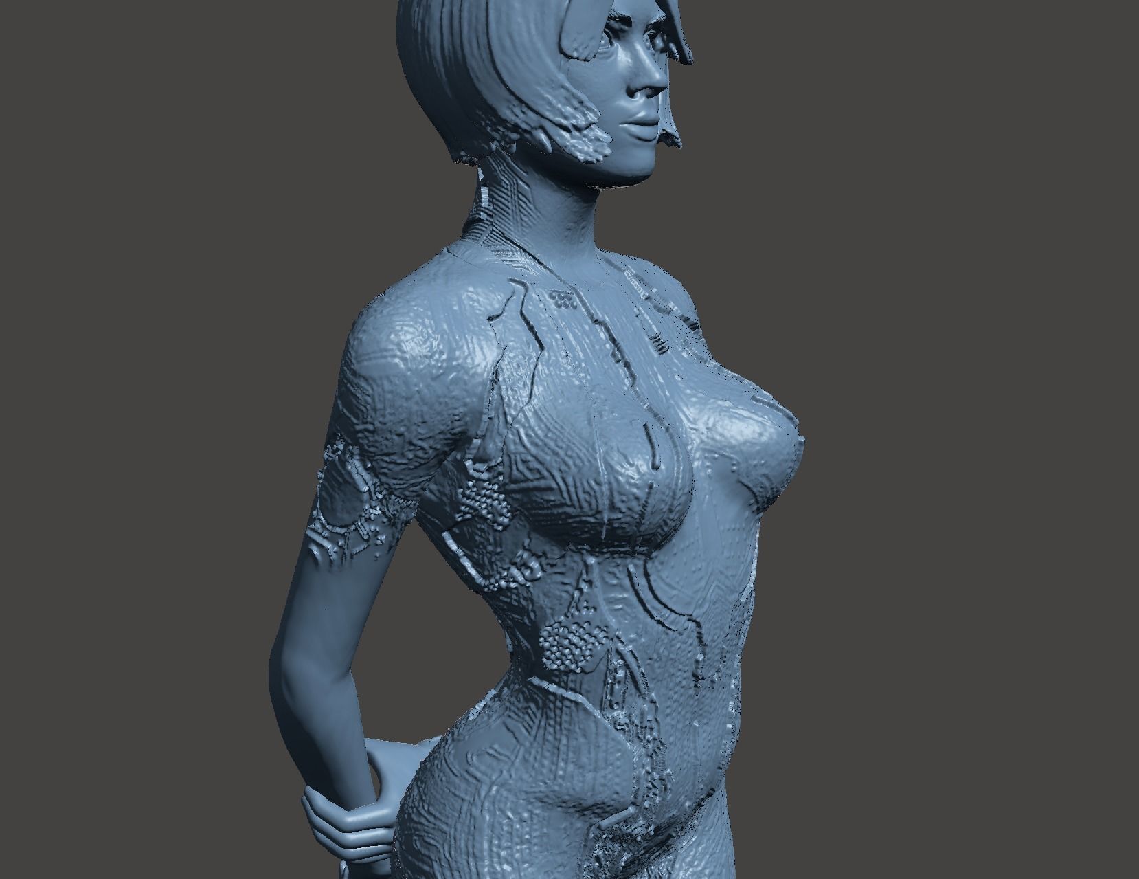 CORTANA HALO 4 - ULTRA HIGH DETAILED SURFACE-GAME ACCURATE STL 3D print model_33