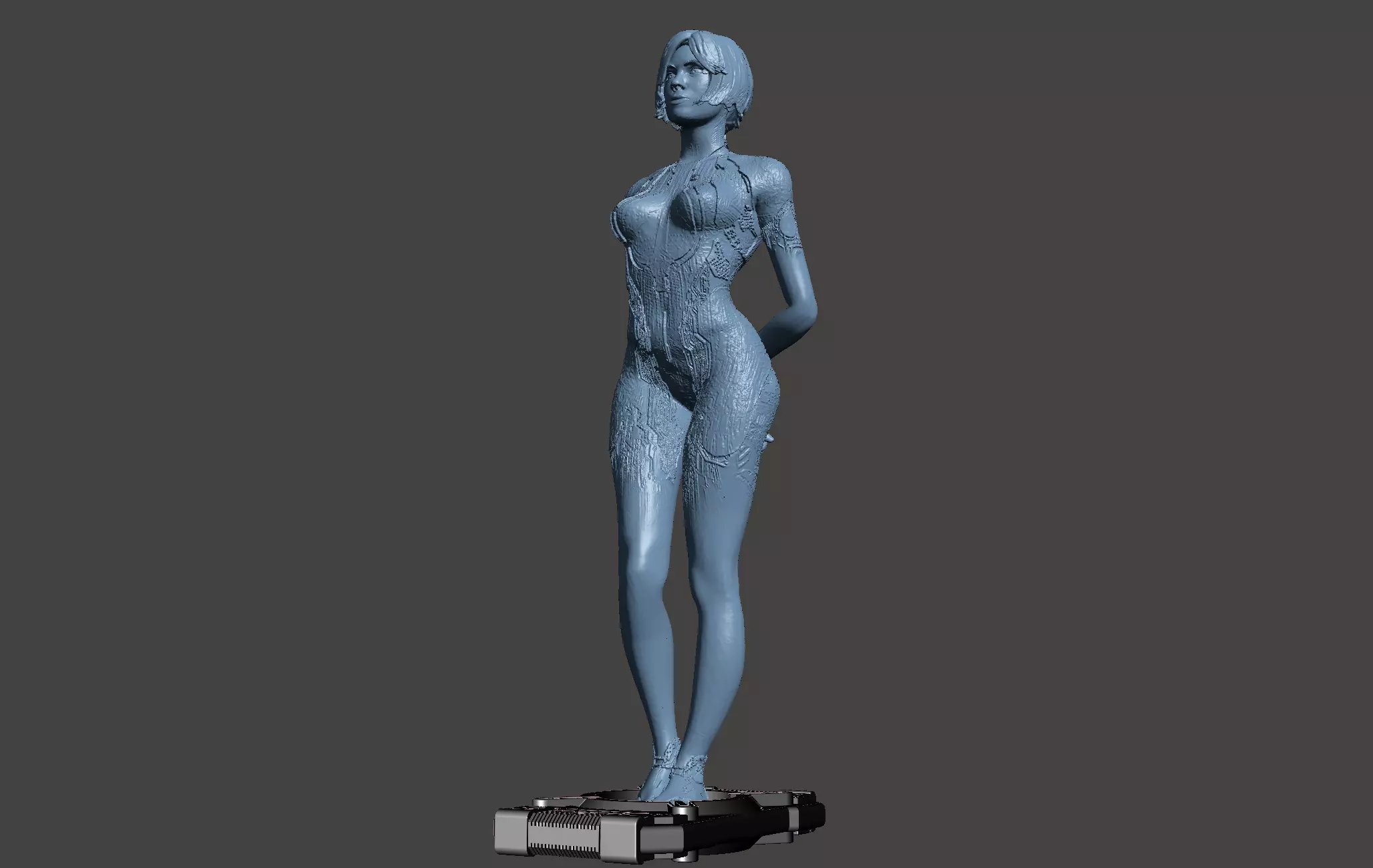 CORTANA HALO 4 - ULTRA HIGH DETAILED SURFACE-GAME ACCURATE STL 3D print model_0