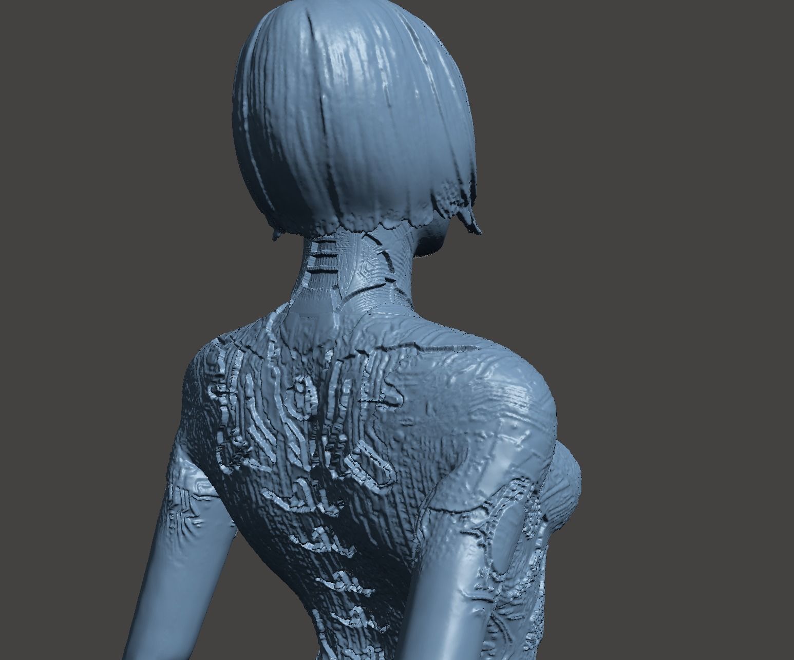 CORTANA HALO 4 - ULTRA HIGH DETAILED SURFACE-GAME ACCURATE STL 3D print model_7