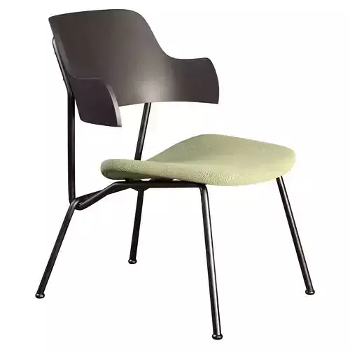 STRAIN Plywood Chair with integrated cushion 3D model