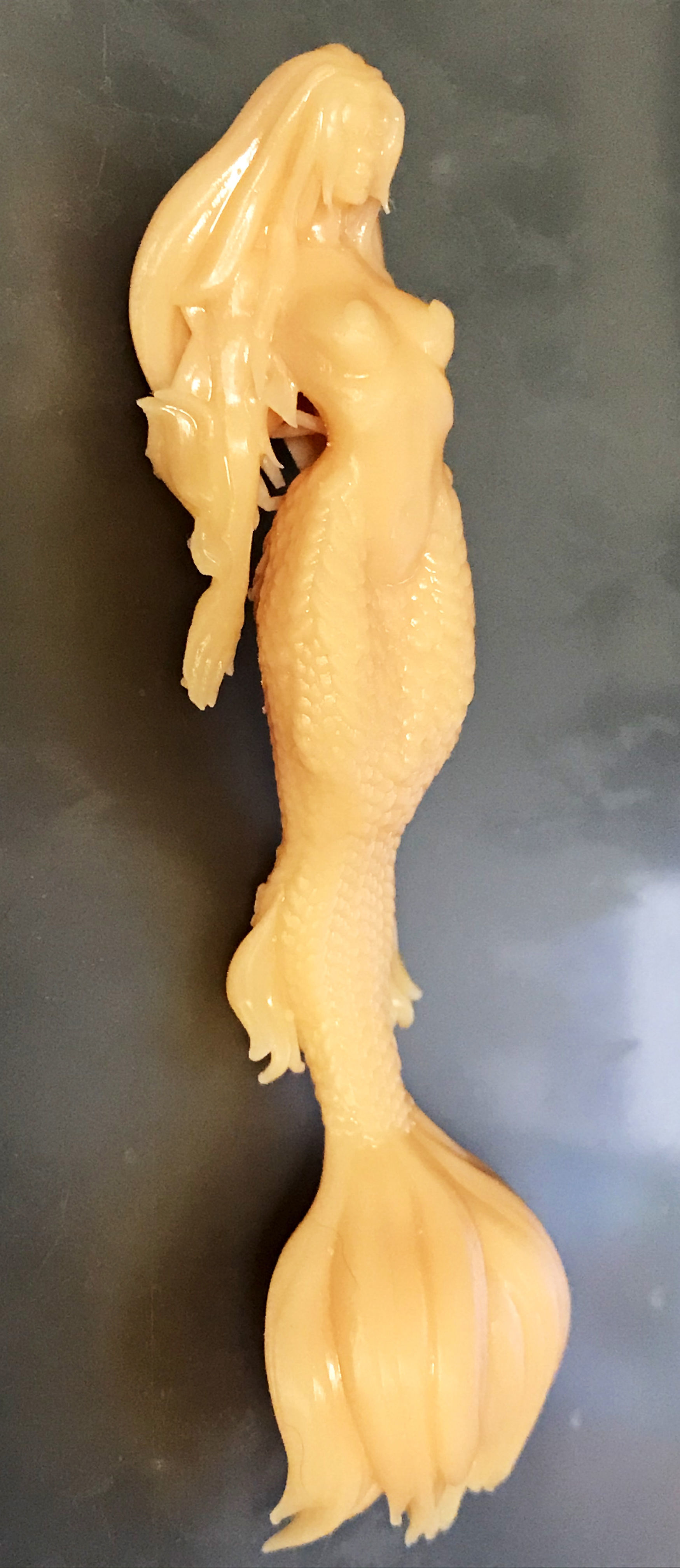 Mermaid figurine on table 3D print model_5