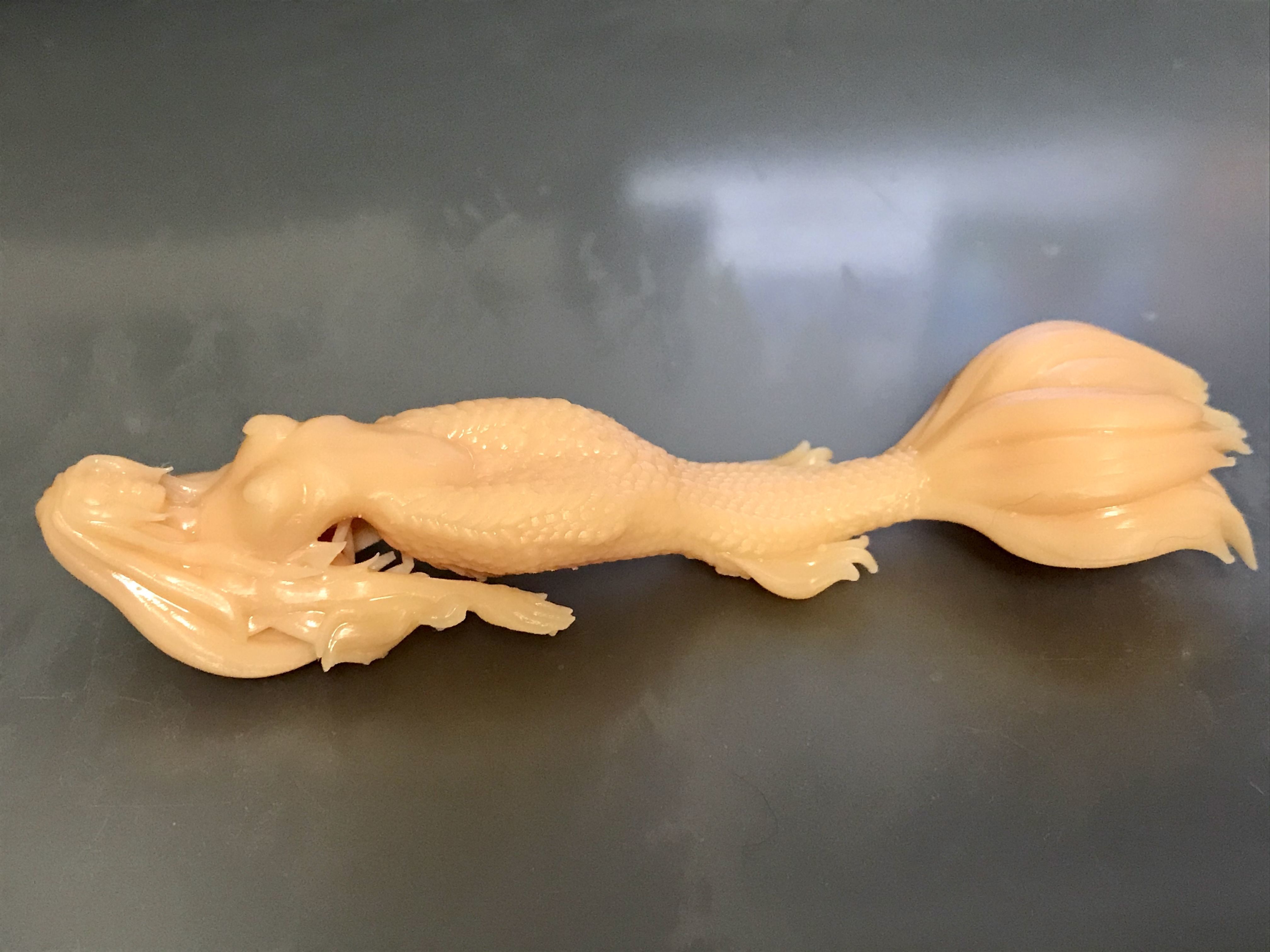 Mermaid figurine on table 3D print model_2