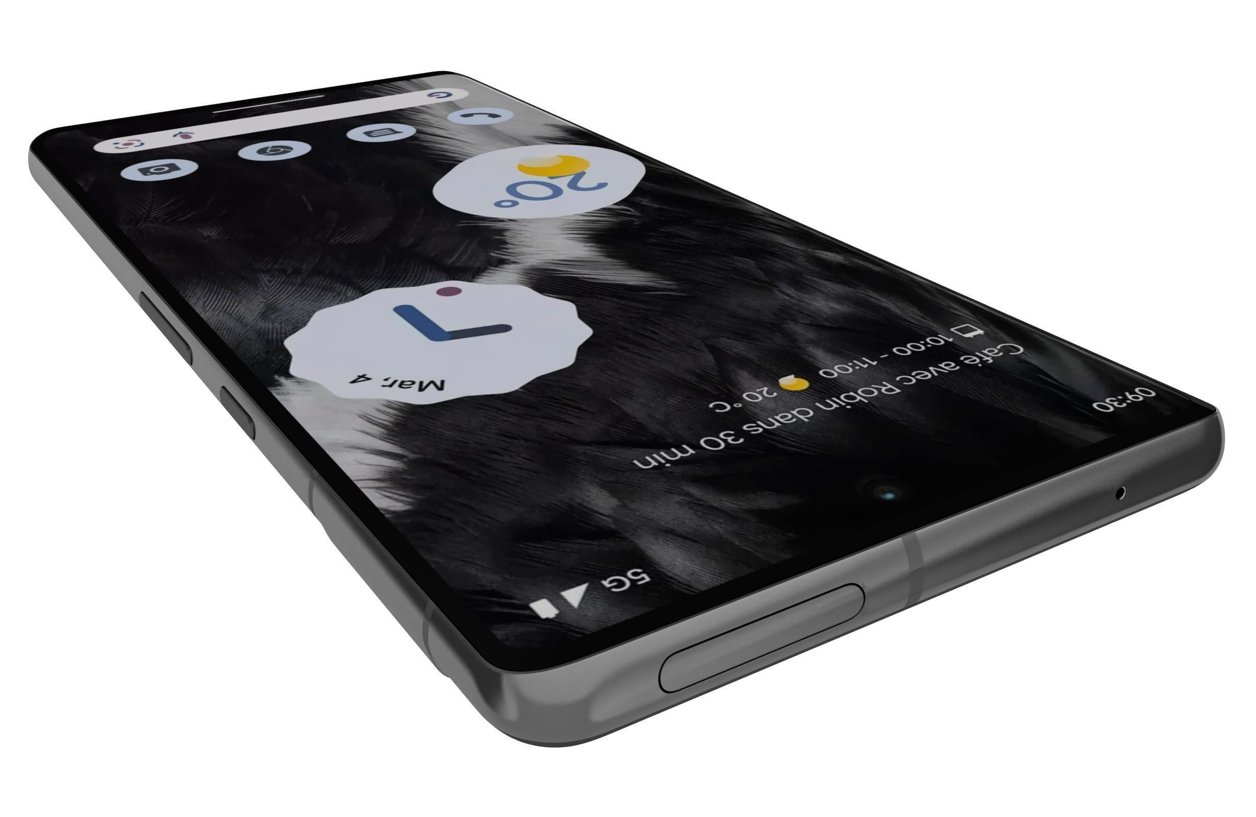 Google Pixel 7 Pro Black Low-poly 3D model_13