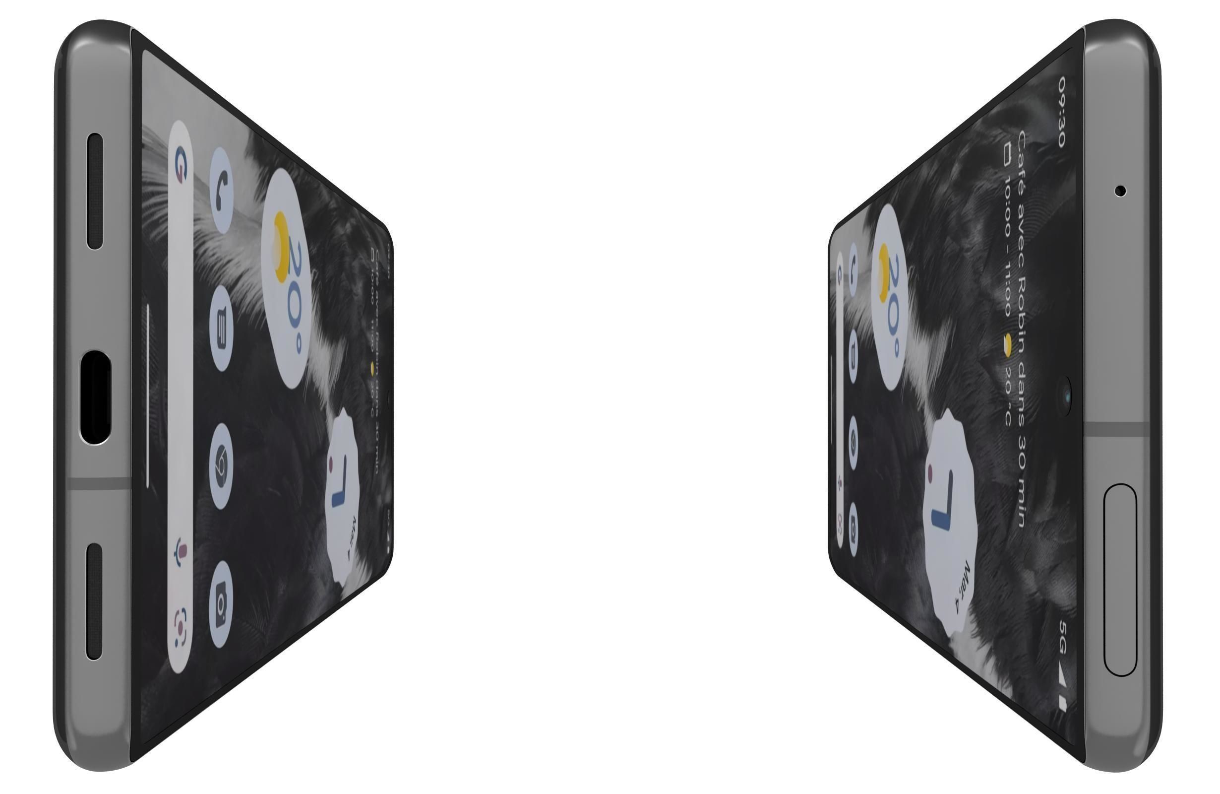 Google Pixel 7 Pro Black Low-poly 3D model_8