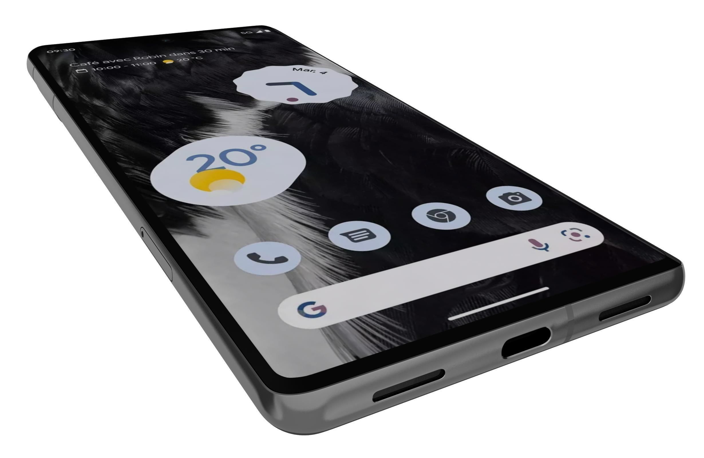 Google Pixel 7 Pro Black Low-poly 3D model_12