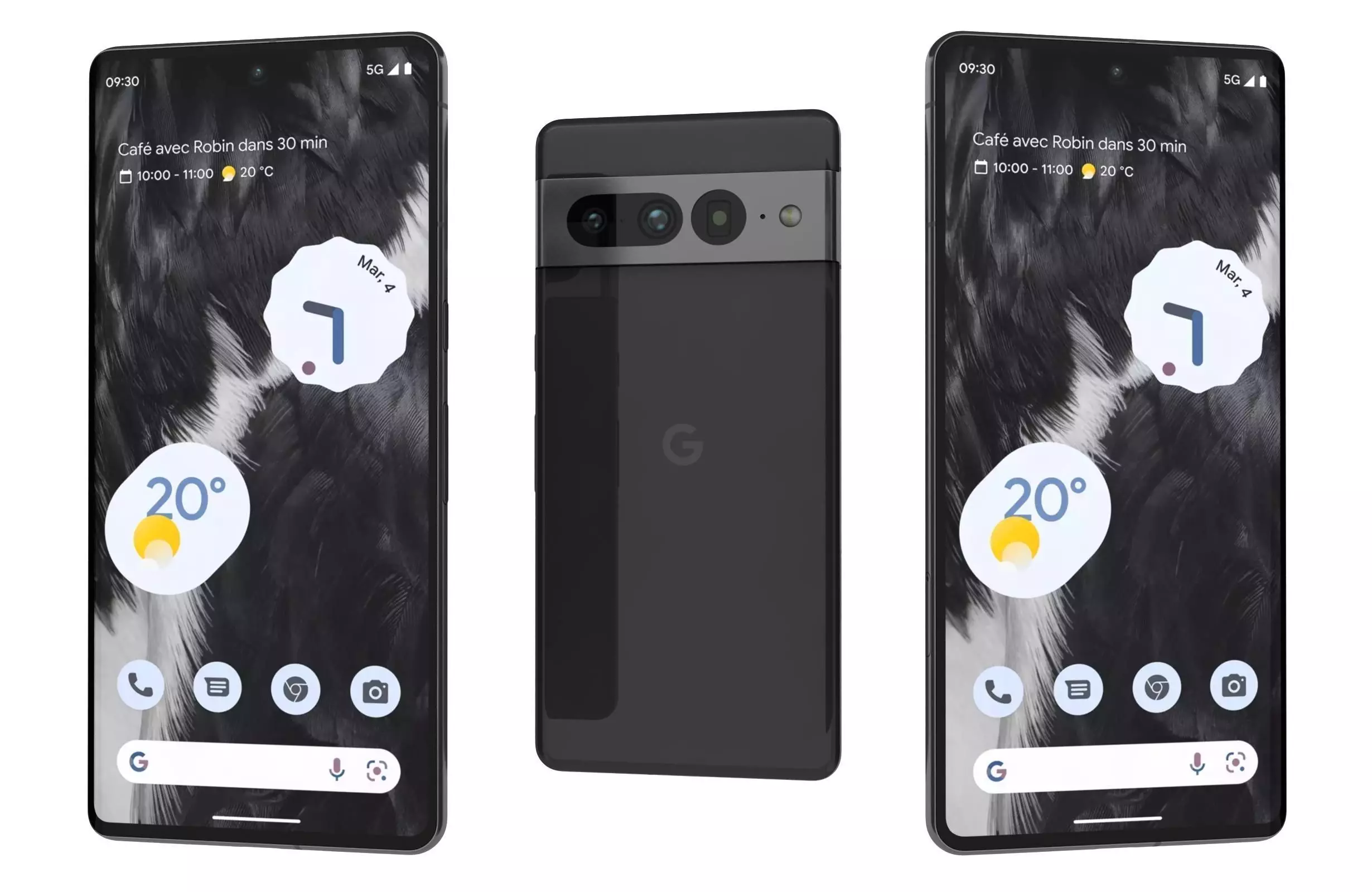 Google Pixel 7 Pro Black Low-poly 3D model_0