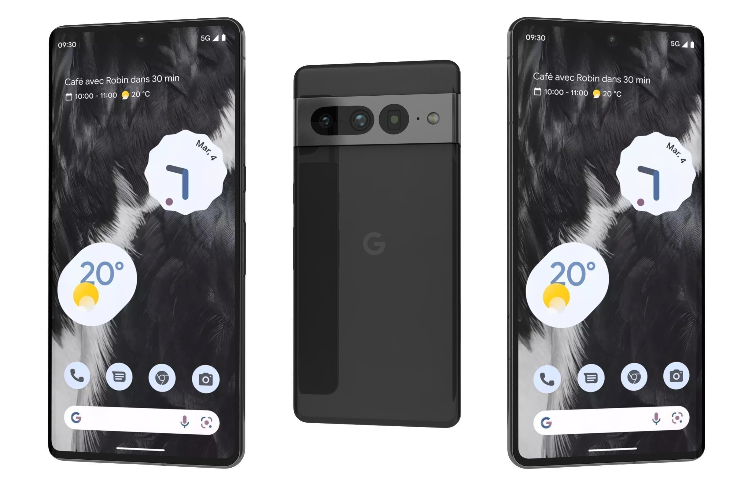 Google Pixel 7 Pro All Colors Low-poly 3D model_1