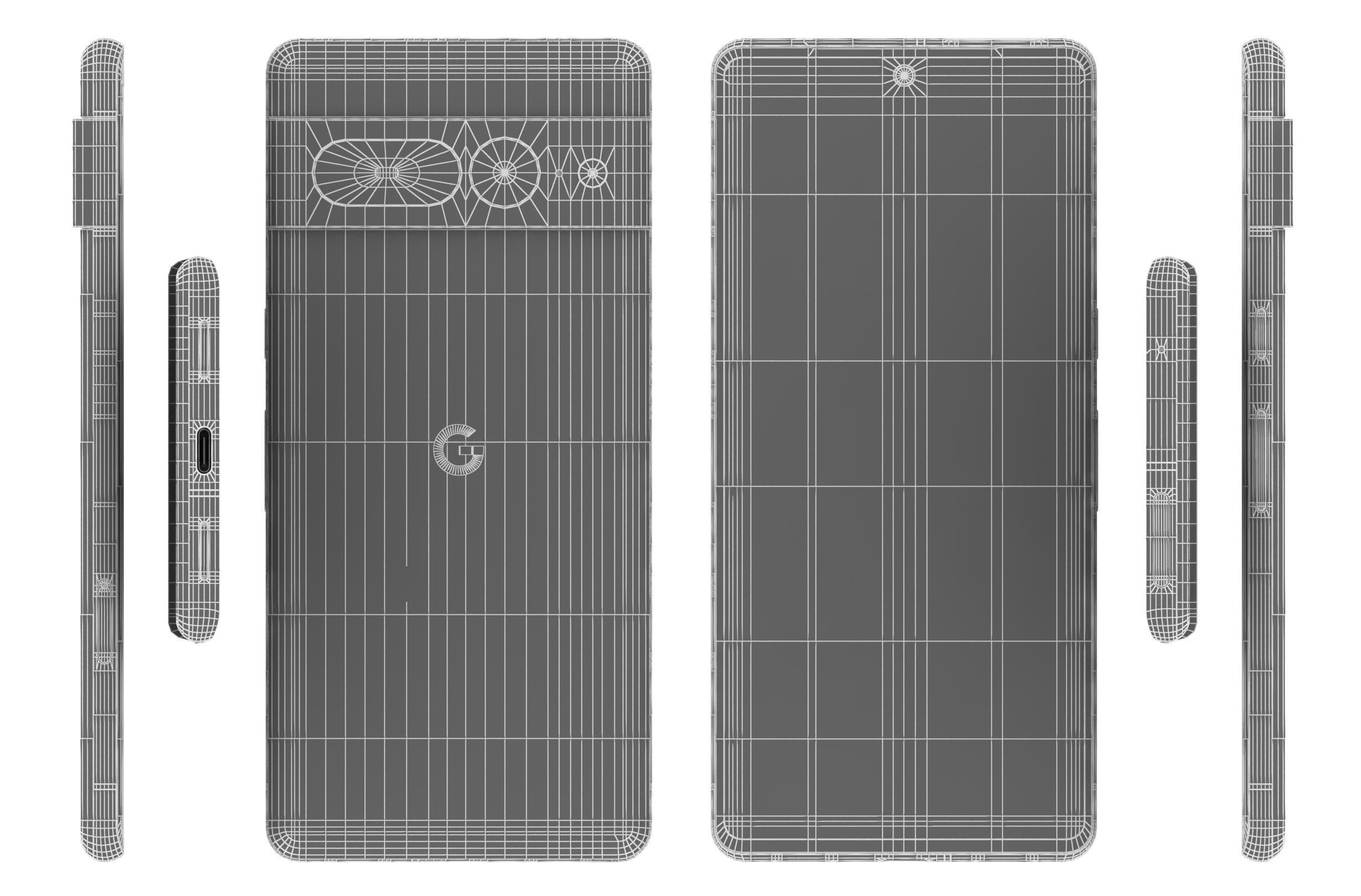 Google Pixel 7 Pro All Colors Low-poly 3D model_37
