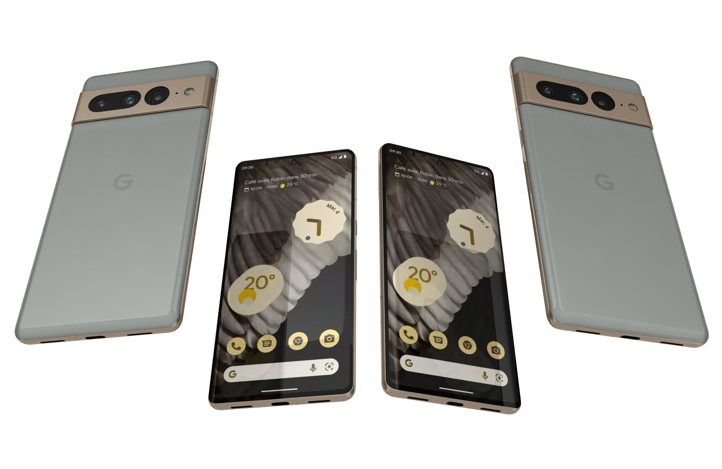 Google Pixel 7 Pro All Colors Low-poly 3D model_30