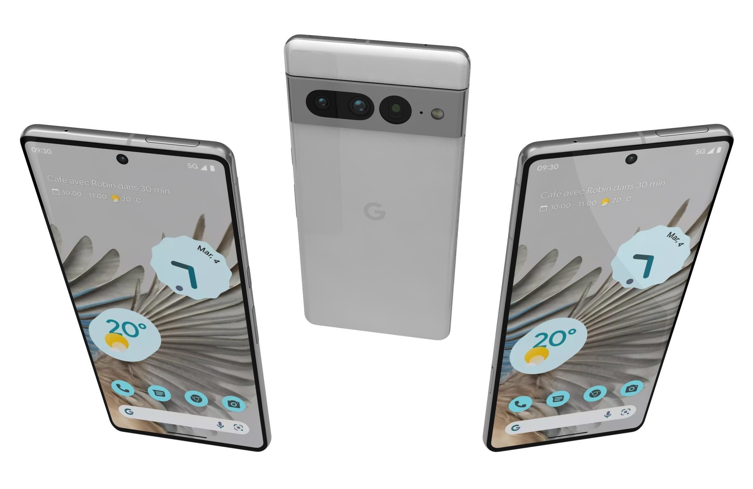 Google Pixel 7 Pro All Colors Low-poly 3D model_14