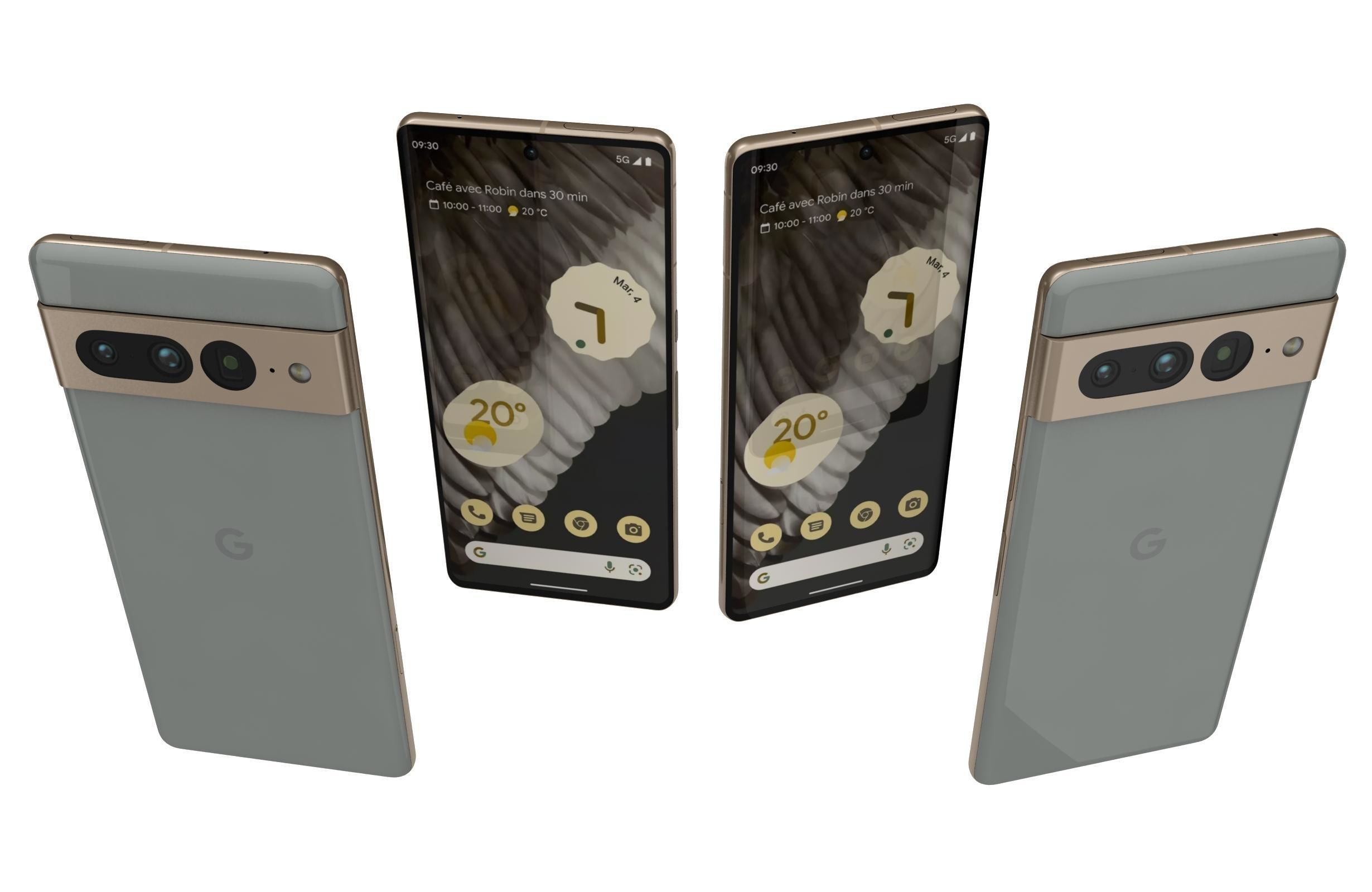 Google Pixel 7 Pro All Colors Low-poly 3D model_29