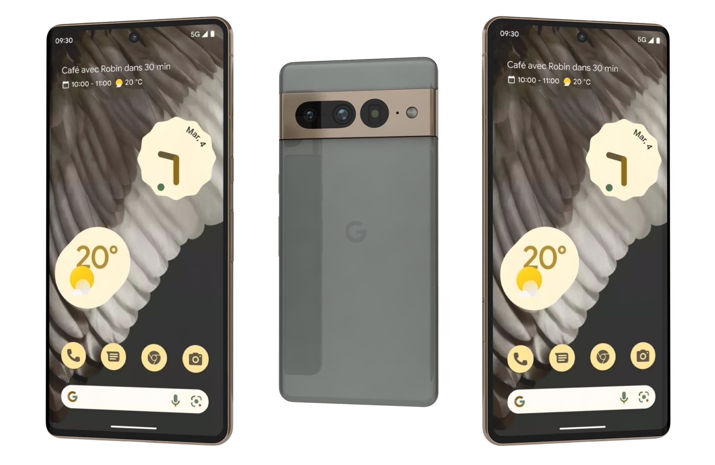 Google Pixel 7 Pro All Colors Low-poly 3D model_25