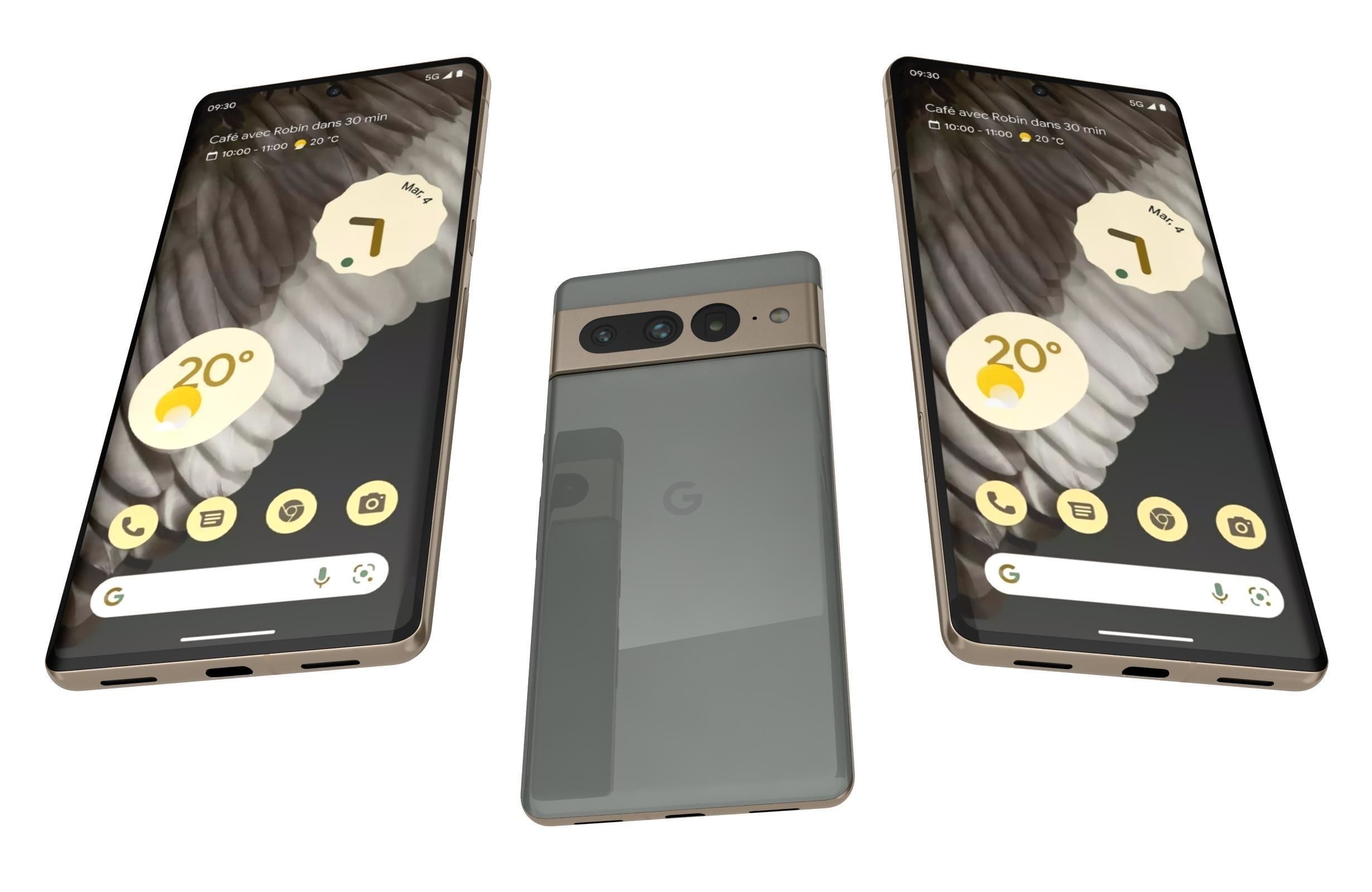 Google Pixel 7 Pro All Colors Low-poly 3D model_27