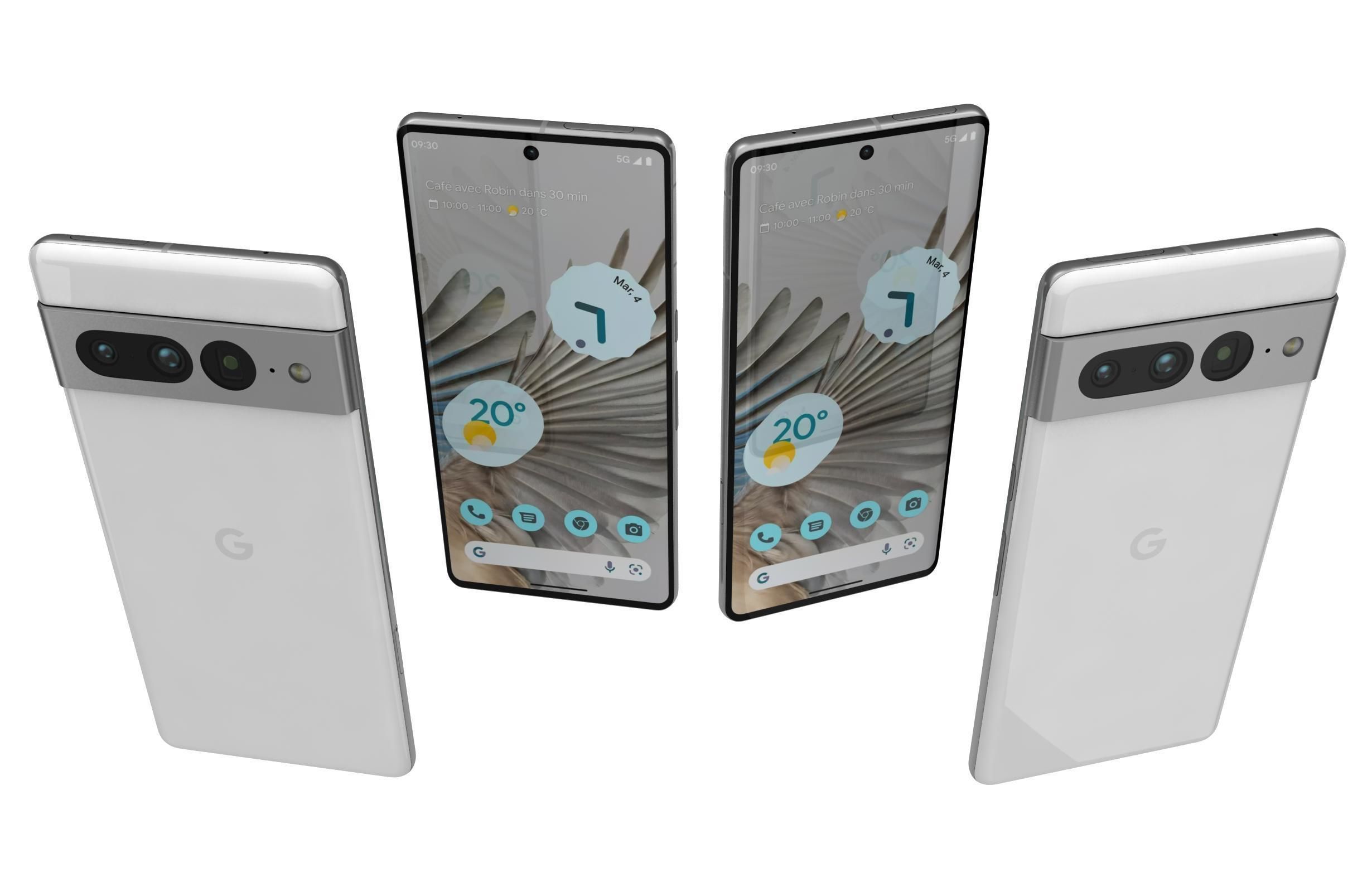 Google Pixel 7 Pro All Colors Low-poly 3D model_17