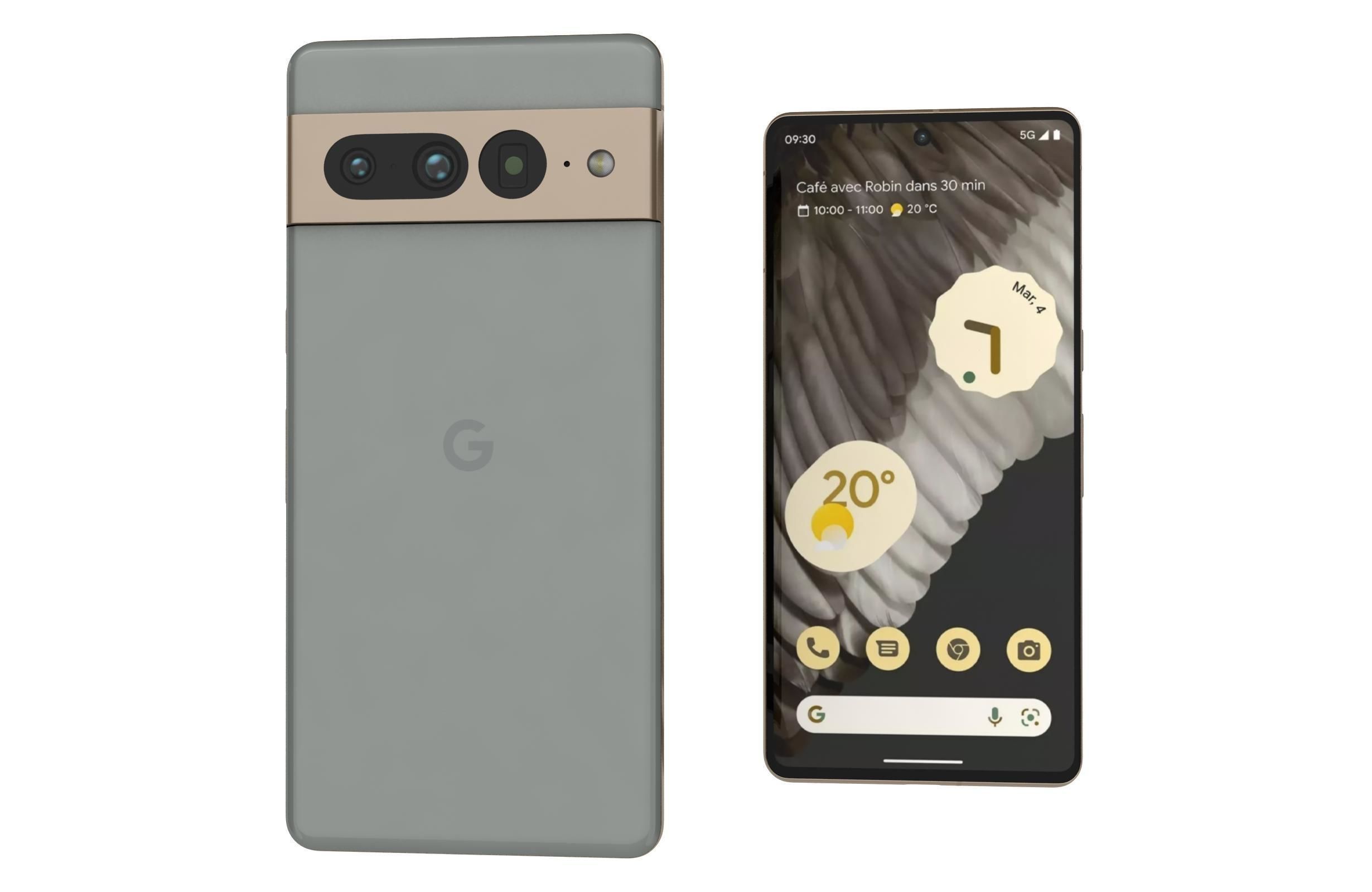 Google Pixel 7 Pro All Colors Low-poly 3D model_32