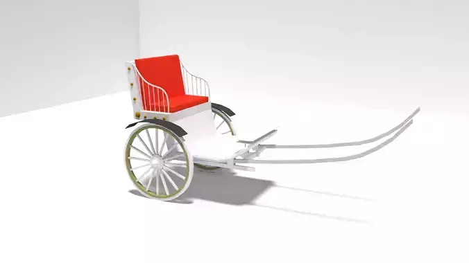 Wooden Cart 3D model