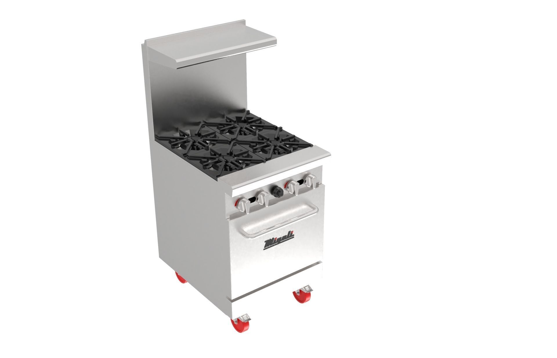 4 Burner Range  Oven Natural Gas 3D model_5