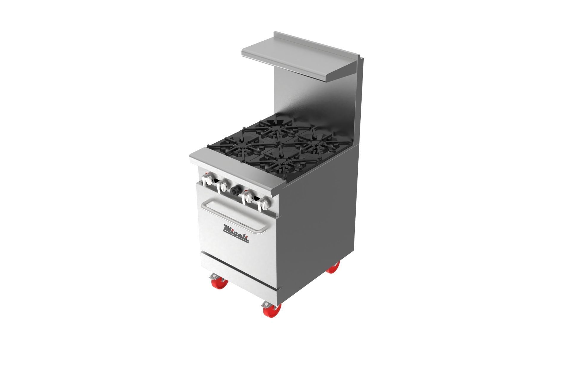 4 Burner Range  Oven Natural Gas 3D model_4