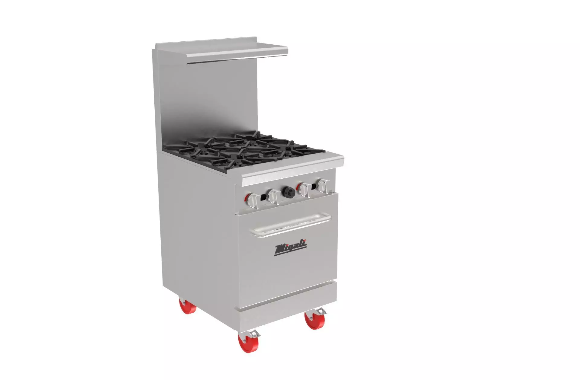 4 Burner Range  Oven Natural Gas 3D model_0