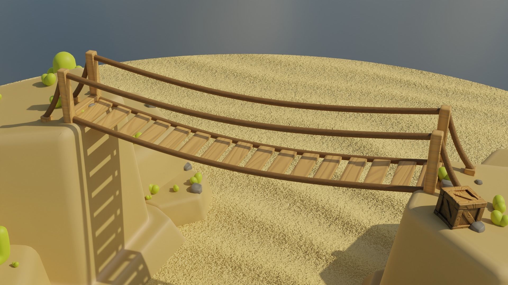 Stylized Desert Environment Pack Low-poly 3D model_3