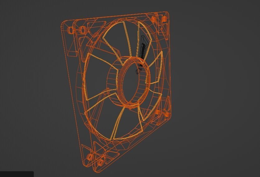 CPU Processor - Cooler Fan Ventilator Cooling Low-poly 3D model 3D print model_1