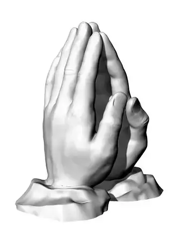 praying hands 3D model