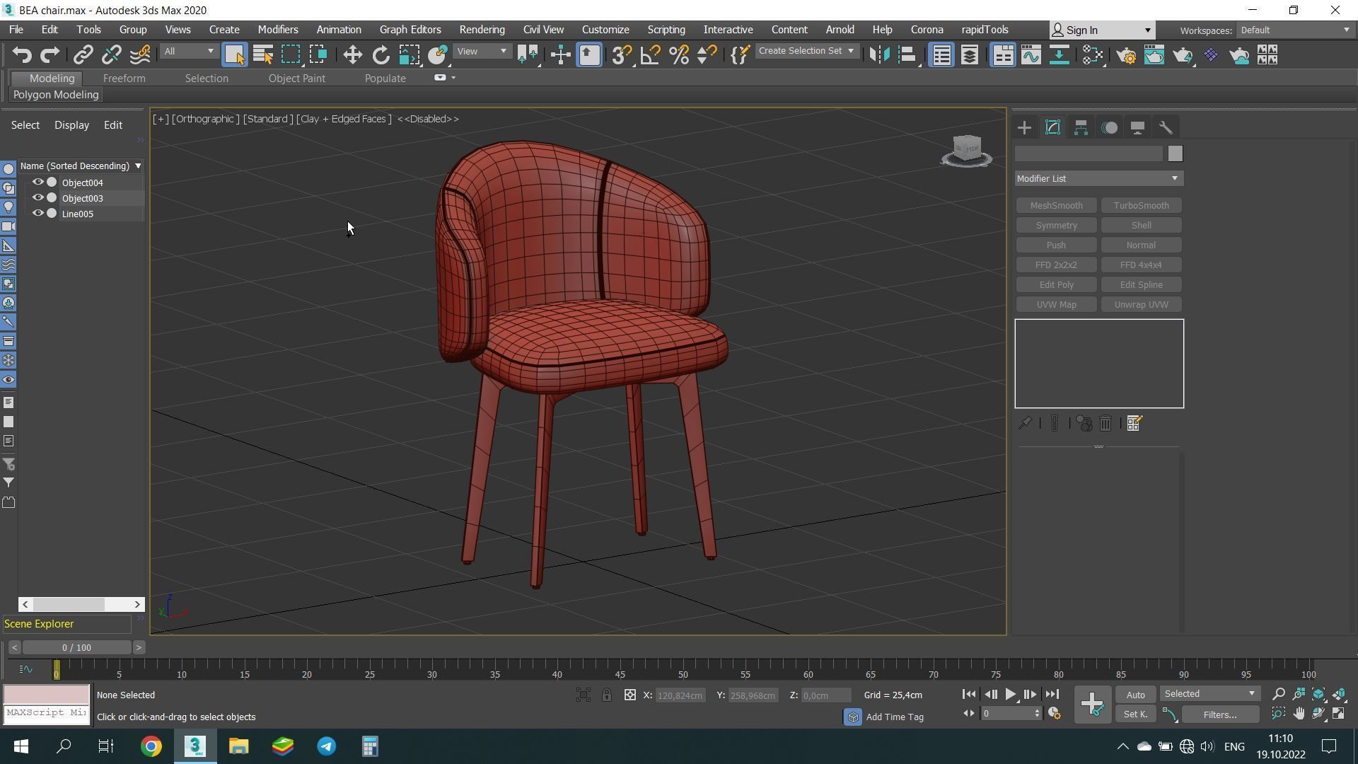 BEA Upholstered chair Free low-poly 3D model_5